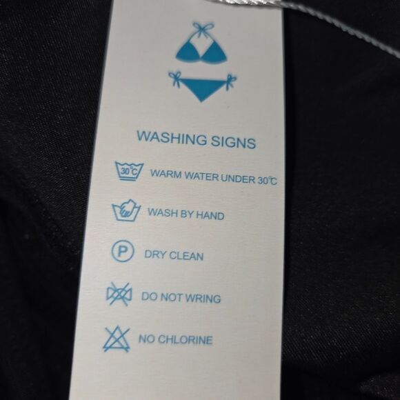 Beachsissi Nwt Black Lace Insert Tankini Bikini Top Size Large - Picture 6 of 6